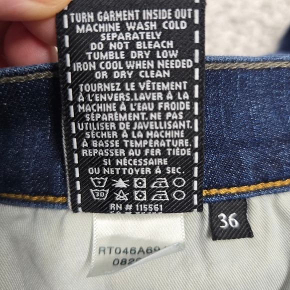 7 For All Mankind Austyn Jeans Medium Wash Straight Leg Men’s 36x33 - Picture 5 of 13